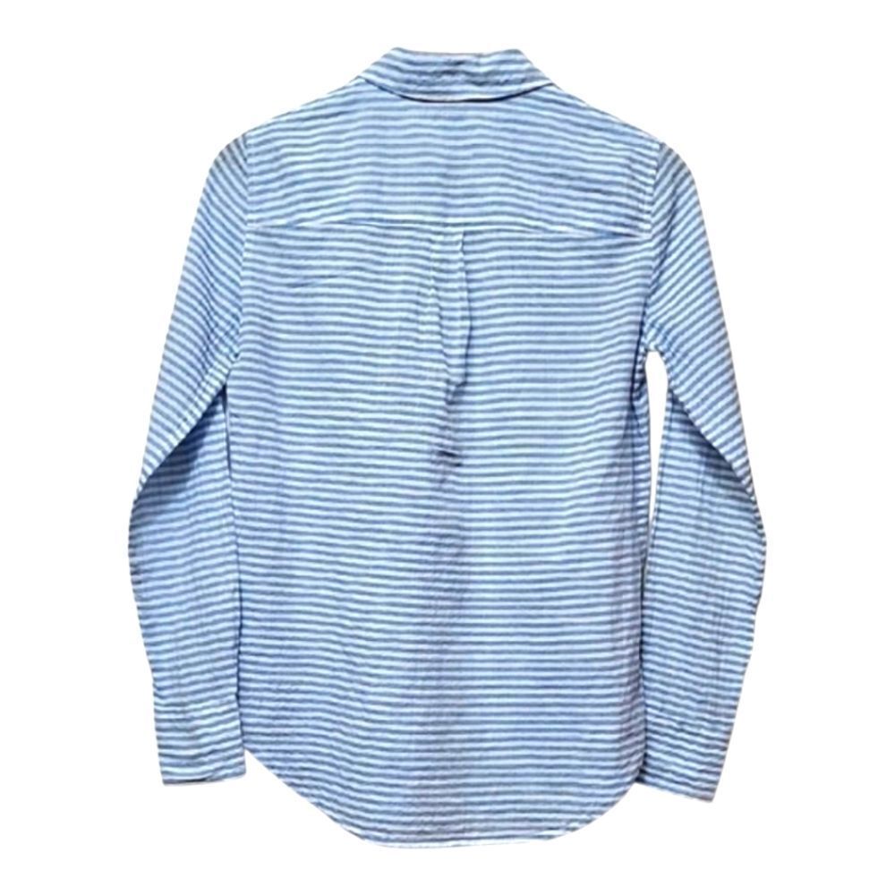 J. Crew Blue White Striped Shirt - Picture 3 of 3